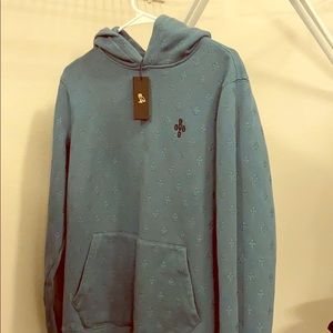 OVO Monogram Steel Blue Hoodie
